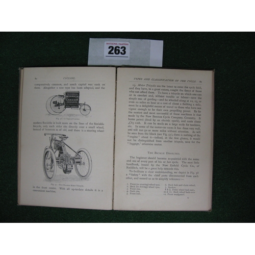 263 - 1897 hardback copy of Cycling by HH Griffin, part of The All England Series including a chapter for ... 