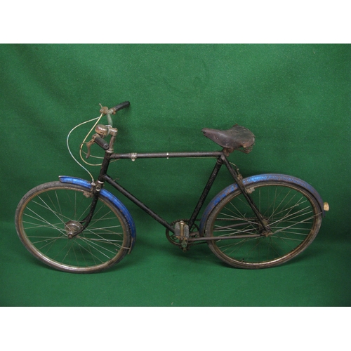 271 - Gentleman's Raleigh bicycle in black and blue livery with Brooks saddle