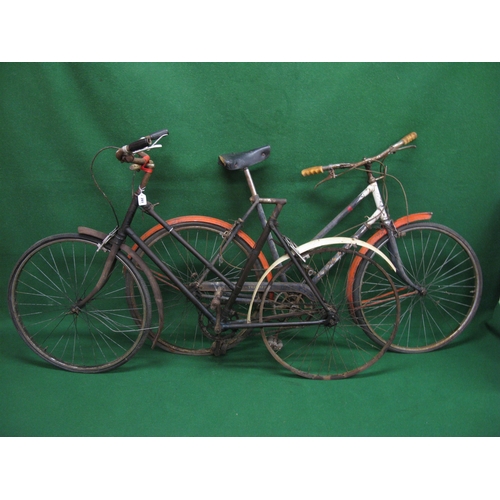 281 - Two ladies/girls bicycles for spares or restoration to comprise: Triumph and a New Hudson with a ver... 