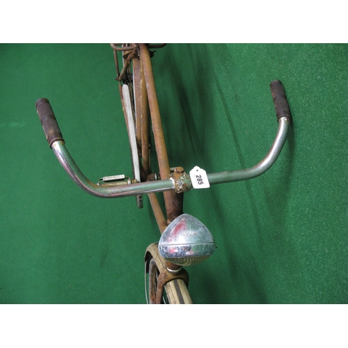 285 - Monark gentleman's bicycle with dynamo headlamp and large rear luggage rack