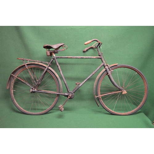 287 - Early 1900's gentleman's bicycle with shaft drive, rod brakes, leather saddle and rack, stamped FN t... 