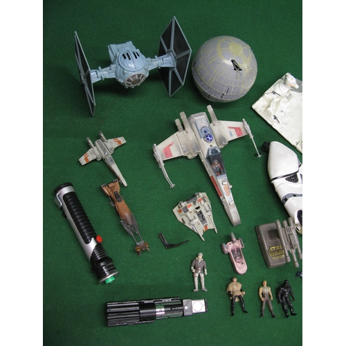 301 - Quantity of 1990's Star Wars toys to include: X-Wing Fighter, TY Fighter, Action Fleet spaceships, B... 