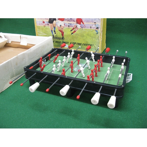 319 - Boxed table top football game set with ball, made in England by Tudor Rose Plastic Products - box 22... 