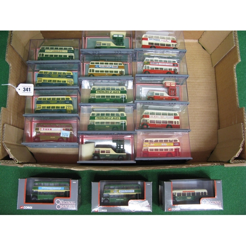 341 - Seventeen boxed 1:76 scale model buses and breakdown trucks for Maidstone & District, Hants & Dorset... 