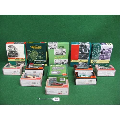 345 - Six boxed sets and seven coaches in 1:76 scale from EFE, companies include: Southdown, Greenline, LT... 