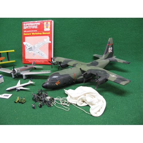 358 - Quantity of model planes to include an Ertl diecast Texaco stunt plane - 13.5