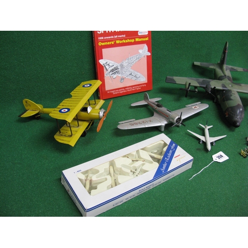 358 - Quantity of model planes to include an Ertl diecast Texaco stunt plane - 13.5