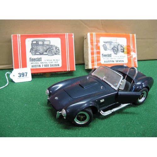 397 - Box of loose and boxed model cars from Burago, Vitesse, Majorette, Matchbox and Brumm together with ... 