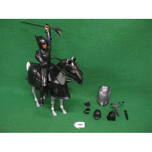 422 - Marx, Made in Great Britain, Black Knight with armour, weapons and horse - 16