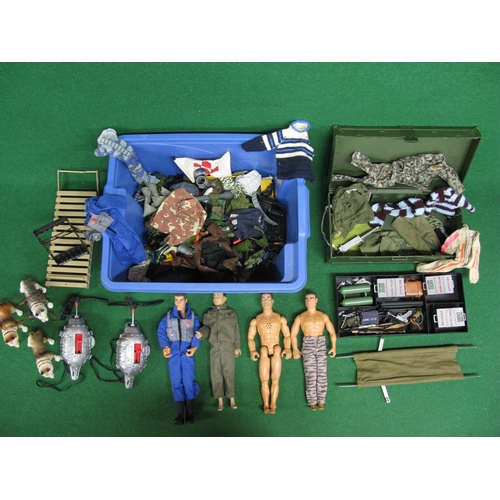 425 - Quantity of 1990's Action Man and other similar products to include: four men, crate and Action Man ... 