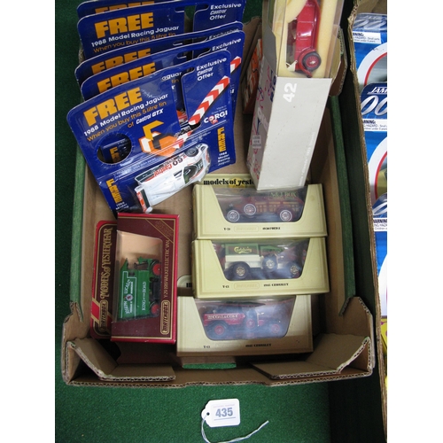 435 - Two boxes of boxed diecast model vehicles from Corgi, Vitesse, Rio and Matchbox to include: James Bo... 