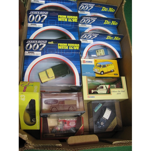 435 - Two boxes of boxed diecast model vehicles from Corgi, Vitesse, Rio and Matchbox to include: James Bo... 