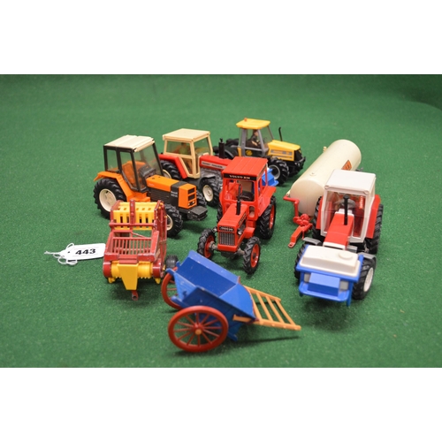 443 - Quantity of farm tractors, implements, trailers etc made by Britains