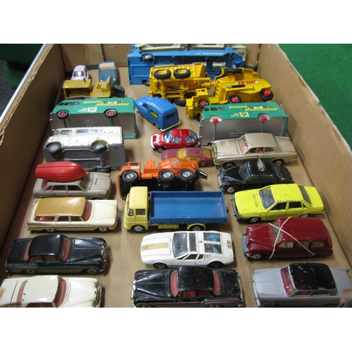 459 - Box of loose playworn diecast vehicles from Lesney-Moko, Corgi Juniors, Schuco, Corgi, Spot-on, Dali... 