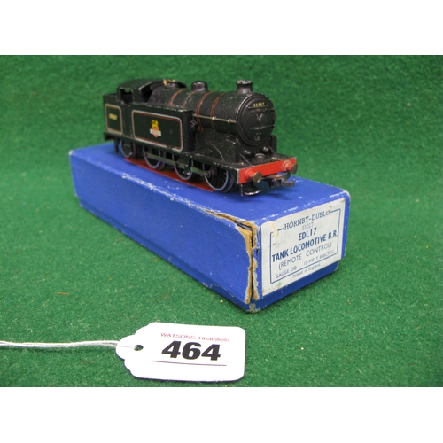 464 - Boxed 1950's Hornby Dublo 3 Rail 0-6-0T locomotive No. 69567 in lined early BR black livery