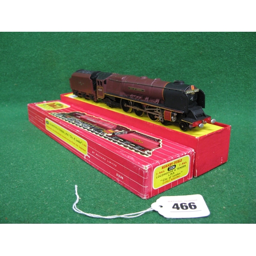 466 - Boxed 1960's Hornby Dublo 2 Rail 8P 4-6-2 tender locomotive No. 46245 City Of London in late BR maro... 