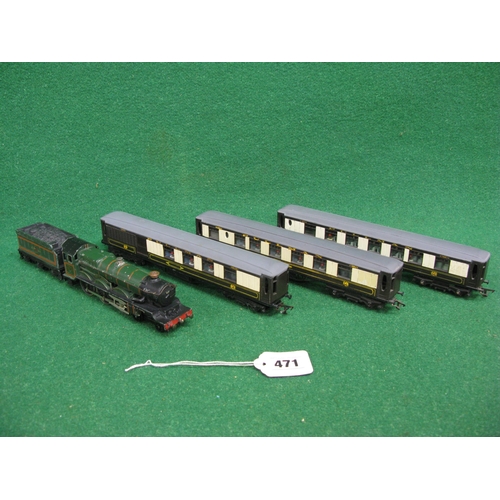 471 - Hornby Dublo 2 Rail 4-6-0 tender locomotive No. 4075 Cardiff Castle in a protective box together wit... 