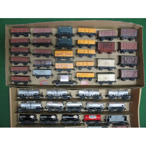 474 - Approx fifty seven Hornby Dublo 2 Rail loose wagons, tankers and guards vans etc