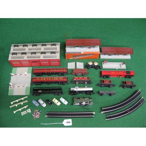 488 - Quantity of Jouef/Playcraft HO scale items to include: rolling stock, track, buildings, figures, car... 