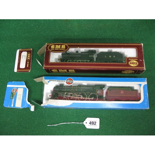 492 - 1970's/1980's Airfix/GMR OO tender drive steam locomotives: 4-6-0 rebuilt Royal Scot in early lined ... 