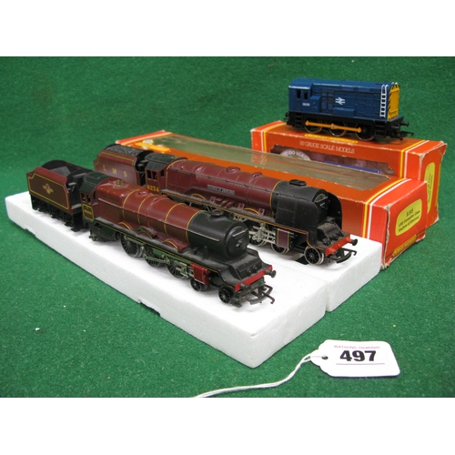 497 - Three Triang and Hornby 00 locomotives to comprise: 1980's 4-6-2 No. 6234 Duchess Of Abercorn in lin... 