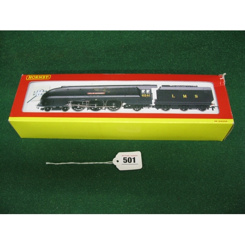 501 - 2002 Hornby 00 4-6-2 tender locomotive No. 6241 City of Edinburgh with streamlined casing in LMS unl... 