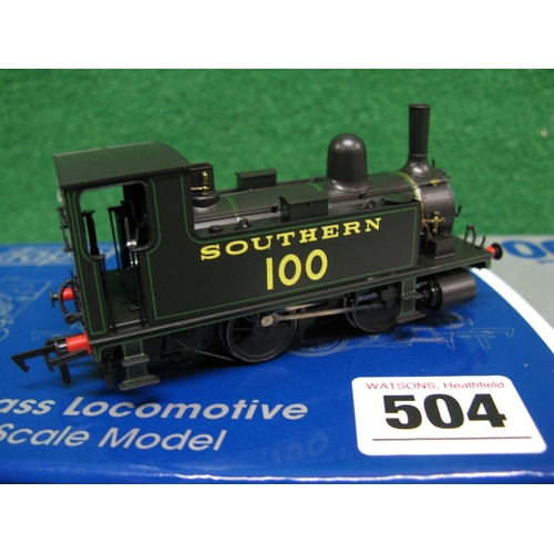 504 - Dapol 00 LSRW B4 Class 0-4-0 tank locomotive No. 100 in Southern lined black livery, boxed with acce... 