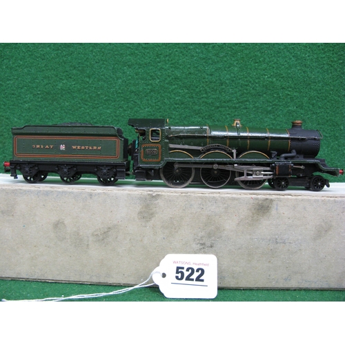 522 - 1960's Hornby Dublo 2 Rail 4-6-0 tender locomotive in Great Western lined green livery, now renumber... 