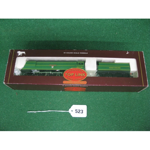 523 - Boxed 1996/1997 Hornby OO Top Link R265 West Country Class 4-6-2 tender locomotive No. 21C119 Bidefo... 