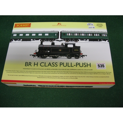 535 - Unused Boxed Hornby OO BR H Class Pull-Push set, Limited Edition 281/1000 containing 0-4-4T No. 3155... 