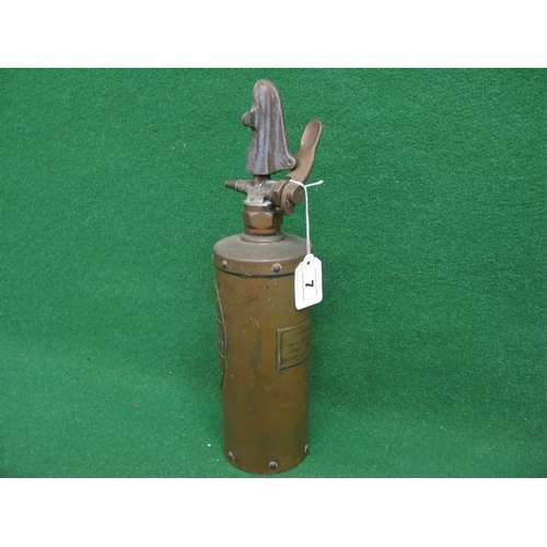 7 - Petrolex Type B brass fire extinguisher made by Read & Campbell Ltd, London - 3.5