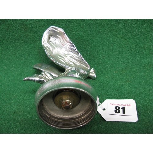 81 - Possibly 1930's Rolls Royce Kneeling Lady chromed cap mounted mascot with Trademark Reg and Reg US P... 