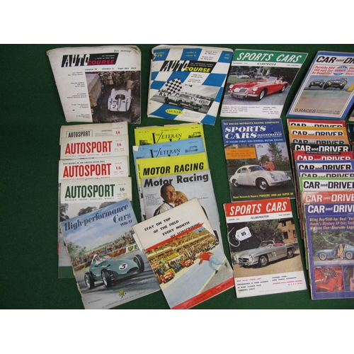 85 - Box of 1950's and early 1960's magazines to include: three Sports Car Illustrated, Autosports, Autoc... 