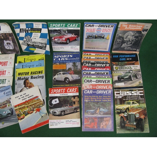 85 - Box of 1950's and early 1960's magazines to include: three Sports Car Illustrated, Autosports, Autoc... 