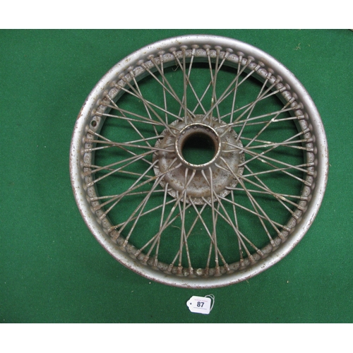 87 - Ten old wire wheels believed to be off pre-war MG's