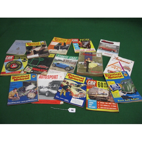 88 - Small quantity of 1950's/1960's motoring magazines to include the thick 1958 Autocar London Show Rep... 