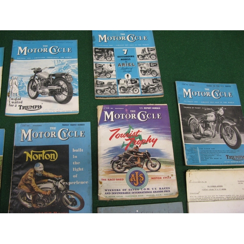 90 - Quantity of motorcycle ephemera to include: Vincent and Douglas handbooks and spare parts lists, wor... 