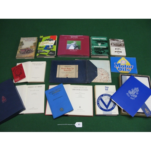 93 - Quantity of motoring literature and a map, an Austin-Healey 3000 handbook and a boxed copy of the 18... 