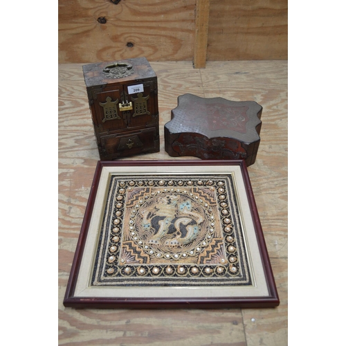 209 - Oriental lacquered box - 10.25