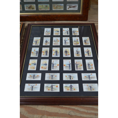 234 - Three framed and mounted sets of cigarette cards
