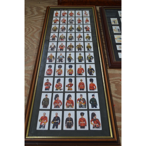234 - Three framed and mounted sets of cigarette cards