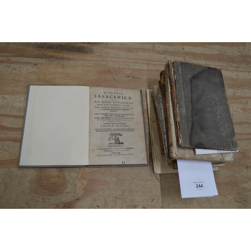244 - Quantity of books to include: Historia Saracenica, Broad Grins and The Tickler Magazine etc