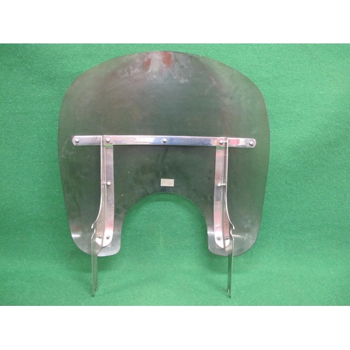 10 - A well made Perspex and metal windshield - total height 27