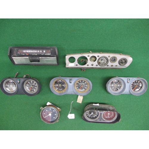 17 - Six dashboard dial binnacles believed to be from: Vauxhall Viva Mk1, Ford Escort and Citroen Pallas ... 