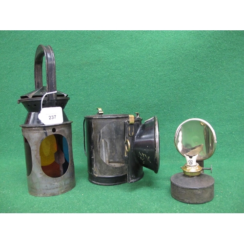 237 - Southern Railway Eastern/Eastleigh guards hand lamp with burner - 12