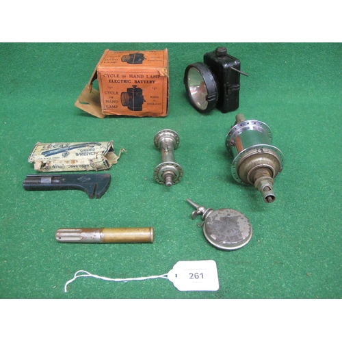 1958 Sturmey Archer SW 3 speed rear hub, BSA nickled front hub with oil