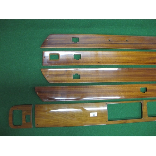 29 - Seven pieces of wooden trim in good condition (make and marque of vehicle unknown)