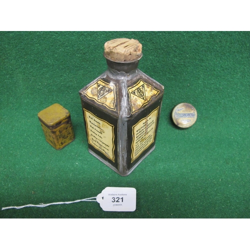 321 - Small corked pyramidal can for local decorators' merchants C Brewer & Sons Ltd with listings of prod... 