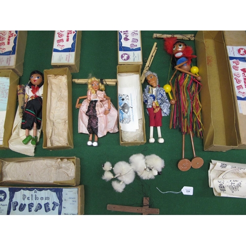 334 - Five boxed Pelham Puppets to comprise: Lulabelle, Prince Charming, Cinderella, Poodle and Gypsy, all... 