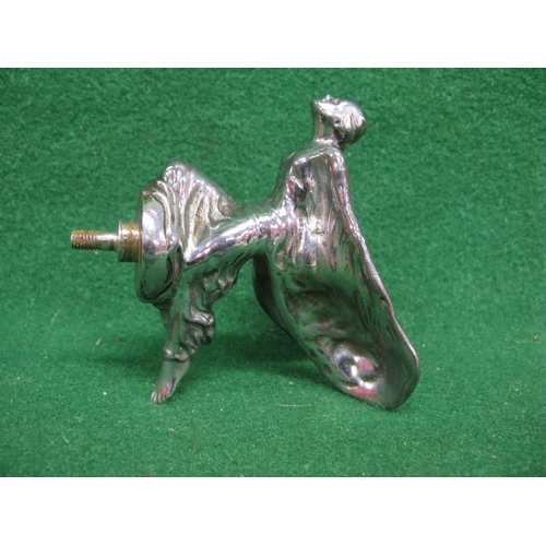 44 - Kneeling Spirit of Ecstasy with Trademark Reg and Reg US Pat on underside of wings, screwed into a w... 